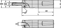 BF Combination Tool; Toolholder; WN Shank; Metric