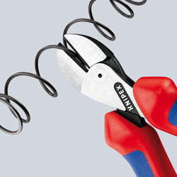 KNIPEX X-Cut бокорезы, рез: провол. мягк. ∅ 4.8 мм, ср. ∅ 3.8 мм, тв. ∅ 2.7 мм, роял. струна ∅ 2.2 мм, L-160 мм, хром, 2-к ручки