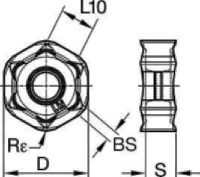 Dodeka 45°; Carbide Insert; HNPJ-LM; Light Machining of Stainless Steels