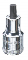 50-33 Головка торцевая со вставкой-битой XZN, DR 1/2", M 12, хромированная, полированная, длина 140 мм