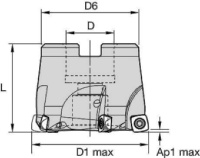 7792VXD09 Shell Mill; Coarse, Medium and Fine Pitch; Inch