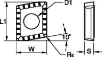 Drill Fix side inserts; DFC-MD Geometry