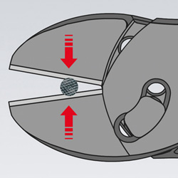 KNIPEX TwinForce бокорезы, пружина, рез: провол. мягк. ∅ 5.5 мм, провол. ср. ∅ 4.6 мм, тверд. ∅ 3.2 мм, роял. струна ∅ 3 мм, L-180 мм,черн.,2-к ручки