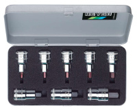 50-55-2-M Набор торцевых головок со вставкой-битой под внутренний шестигранник, 1/2", 8 предметов, 5 - 17 мм