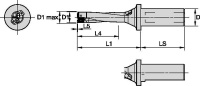 DFR Weldon Shank; DIN 1835-1 Form B; 4 x D