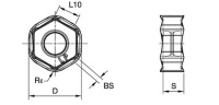 Dodeka Mini 45°; Carbide Insert; HNPJ-LP; Light Machining of Steels