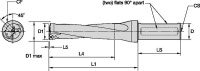 Хвостовик с фланцем 4xD DFT(правосторонний)