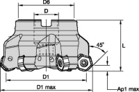 Dodeka Mini 45°; Shell Mill; Inch