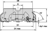Dodeka High-Feed 75°; Shell Mills; Inch