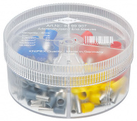 Набор изолированных контактных гильз в коробке, 4.00 кв. мм (AWG 11) 50 шт, 6.00 кв. мм (AWG 10) 20 шт, 10.00 кв. мм (AWG 7) 20 шт, 16.00 кв. мм (AWG 5) 10 шт