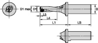 DFR Weldon Shank; DIN 1835-1 Form B; 3 x D