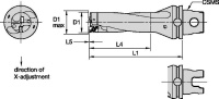 DFR KM40TS Shank; KM50TS Shank; 3 x D; Metric