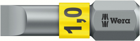 800/1 BTZ SL бита шлицевая биторсионная, вязкая твердость, хвостовик 1/4" C 6.3, 1 x 5.5 x 25 мм