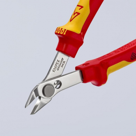 Electronic Super Knips бокорезы прециз. VDE, без фаски, рез: мягк. проволока ∅0.2-1.6мм, проволока ср. твердости ∅1мм, L-125 мм, INOX