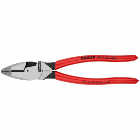 Lineman's Pliers плоскогубцы электромонт., рез: провол. ср. ∅ 4.6 мм, тверд. ∅ 3 мм, L-240 мм, черн., 1-к ручки