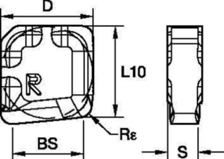 Пластины для фрез KSSR; XNXF-LDW