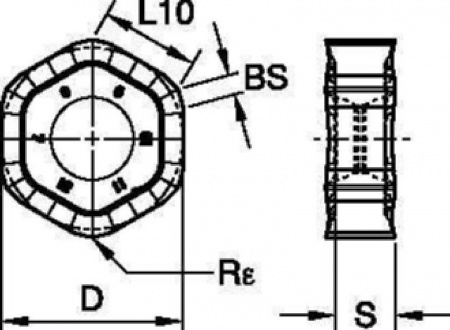 Dodeka MAX 45°; Carbide Insert; HNGJ-GD; Medium Machining