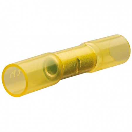 Соединители встык с термоусадочной изоляцией, желтые, 4.00 - 6.00 кв. мм (AWG 11-10), 100 шт
