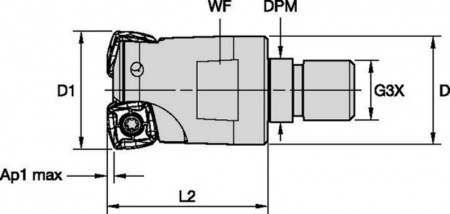 7793VXO12 Modular Head Screw-On; Stellram; Inch