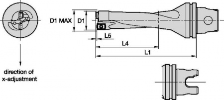 DFR KM40TS Shank; KM50TS Shank; 3 x D; Inch