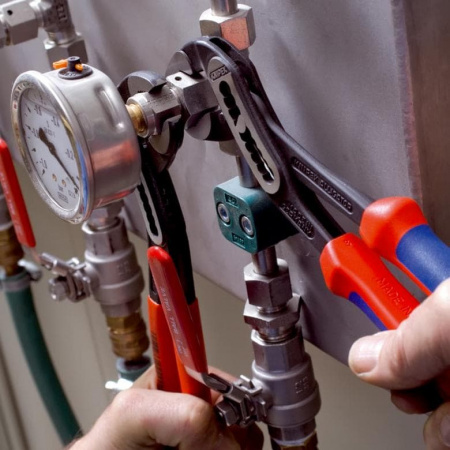 KNIPEX ALLIGATOR клещи переставные, 42 мм (1 1/2"), под ключ 36 мм, L-180 мм, серые, 2-к ручки