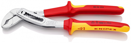 KNIPEX ALLIGATOR клещи переставные, VDE, 50 мм (2"), под ключ 46 мм, L-250 мм, хром, 2-к ручки