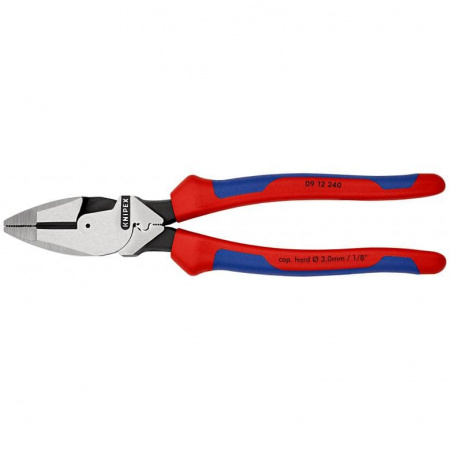 Lineman's Pliers плоскогубцы электромонт., протяжка и обжим, рез: провол. ср. ∅ 4.6 мм, тверд. ∅ 3 мм, L-240 мм, черн., 2-к ручки