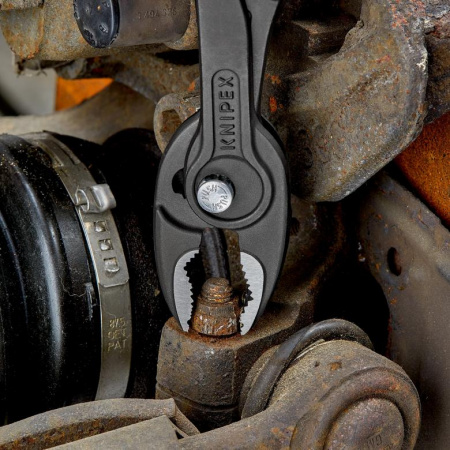 KNIPEX TwinGrip клещи захватные, 4 - 22 мм, чернённые, длина 200 мм, обливные рукоятки