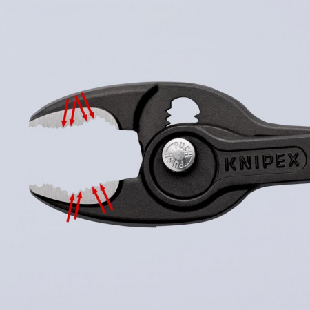 KNIPEX TwinGrip клещи захватные, 4 - 22 мм, чернённые, длина 200 мм, обливные рукоятки