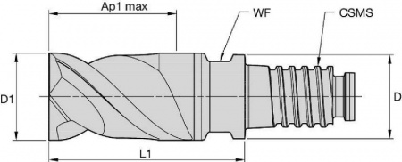 ABDF; 2 зуба; Метрическая система