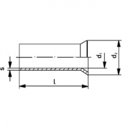 Гильзы контакт., неизол., 10.00 кв. мм (AWG 7), 100 шт, L-12 мм