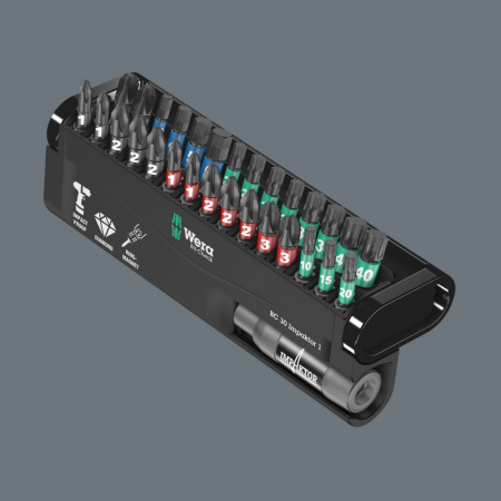 Bit-Check 10 Universal 4 набор бит с битодержателем, универсальное применение, 10 предметов