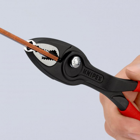 KNIPEX TwinGrip клещи захватные, 4 - 22 мм, чернённые, длина 200 мм, обливные рукоятки