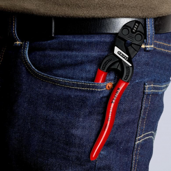 KNIPEX CoBolt S болторез, L-160 мм, рез: провол. мягк. ∅ 5.3 мм, ср. ∅ 4.4 мм, тв. ∅ 3.2 мм, роял. струна ∅ 3 мм, черн., 1-к ручки