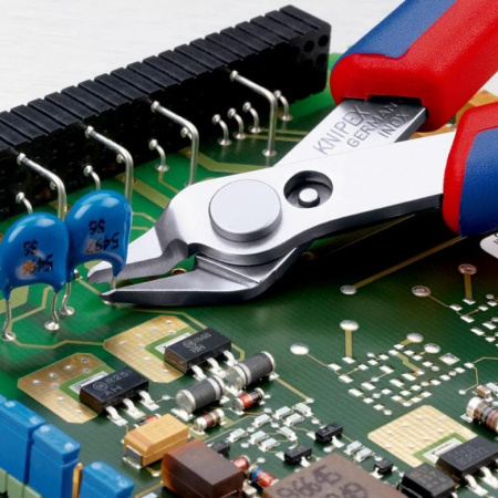 Electronic Super Knips бокорезы прециз., без фаски, рез: мягк. проволока ∅0.2-1.6мм, проволока ср. твердости ∅1мм, L-125 мм, INOX