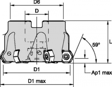Dodeka Mini 60°; Shell Mill; Heavy Machining; Metric