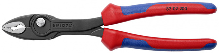 KNIPEX TwinGrip Клещи захватные, 4 - 22 мм, длина 200 мм, чернённые, двухкомпонентные рукоятки