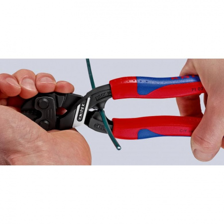 KNIPEX CoBolt болторез, L-200 мм, рез: провол. мягк. ∅ 6 мм, ср. ∅ 5.2 мм, тв. ∅ 4 мм, роял. струна ∅ 3.6 мм, черн., 2-к ручки
