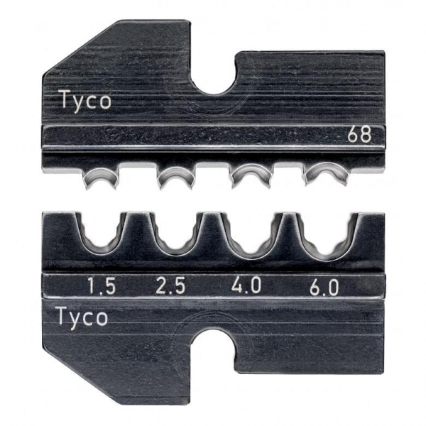 Плашка опрессовочная под штекеры Solar (Tyco), 1.5-6.0 кв. мм, AWG 15-10, кол-во гнезд: 4