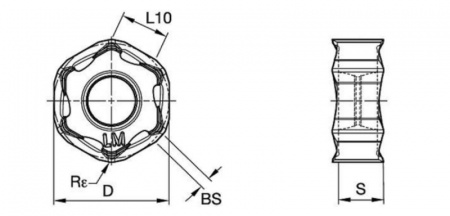 Dodeka Mini 45°; Carbide Insert; HNPJ-LM; Light Machining of Stainless Steels
