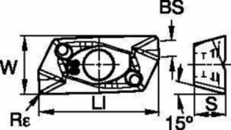 Пластины для фрез Mill 1-18; EDCT-LD