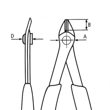 Electronic Super Knips бокорезы прециз. ESD, без фаски, с зажимом,рез: провол. мягк. ∅ 0.2 - 1.6 мм, ср. ∅ 1.2 мм, L-125 мм, черн.