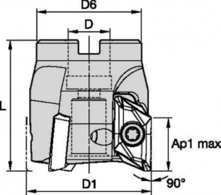 5720VZD16 Shell Mill; Coarse and Medium Pitch; Stellram; Inch