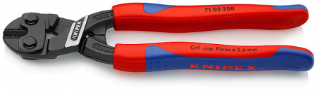 KNIPEX CoBolt болторез, L-200 мм, рез: провол. мягк. ∅ 6 мм, ср. ∅ 5.2 мм, тв. ∅ 4 мм, роял. струна ∅ 3.6 мм, черн., 2-к ручки, держатель