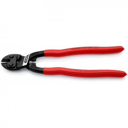KNIPEX CoBolt XL болторез, L-200 мм, рез: ср. ∅ 5.6 мм, тв. ∅ 4 мм, роял. струна ∅ 3.8 мм, черн., 1-к ручки