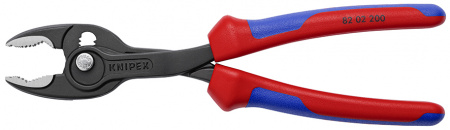 KNIPEX TwinGrip Клещи захватные, 4 - 22 мм, длина 200 мм, чернённые, двухкомпонентные рукоятки