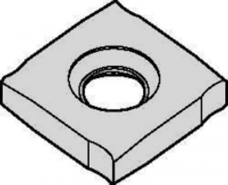 Пластины для фрез SN с углом в плане 90° для прорезания пазов; SNHX-NGE