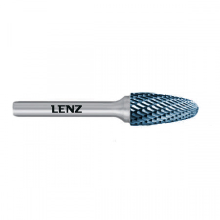 Борфрезы Lenz LZBF твердосплавная парабола с закруглённой вершиной