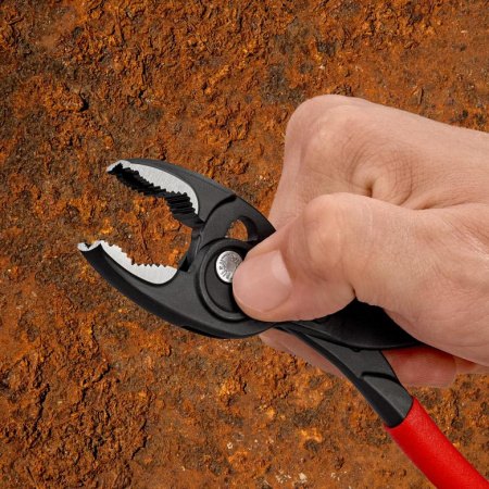 KNIPEX TwinGrip клещи захватные, 4 - 22 мм, чернённые, длина 200 мм, обливные рукоятки