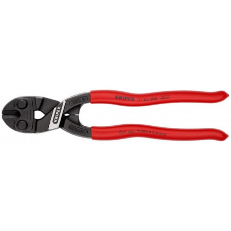 KNIPEX CoBolt болторез, L-200 мм, рез: провол. мягк. ∅ 6 мм, ср. ∅ 5.2 мм, тв. ∅ 4 мм, роял. струна ∅ 3.6 мм, черн., 1-к ручки